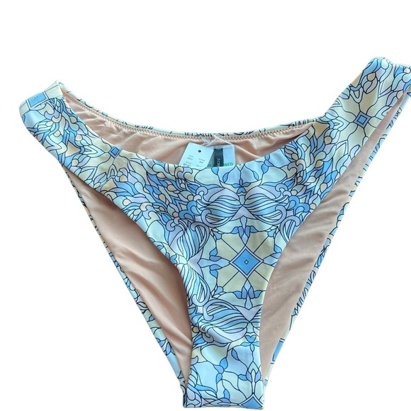 J. Crew Cheeky Curved High Leg Kaleidoscope Bikini Swim Bottom Size M NEW BF153 - Picture 9 of 13
